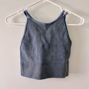 Gilly Hicks Criss Cross Back Sportlette in Blue, Size medium